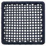 Sillas de comedor Nakia de cuerda tejida, color azul marino oscuro (juego de 2)