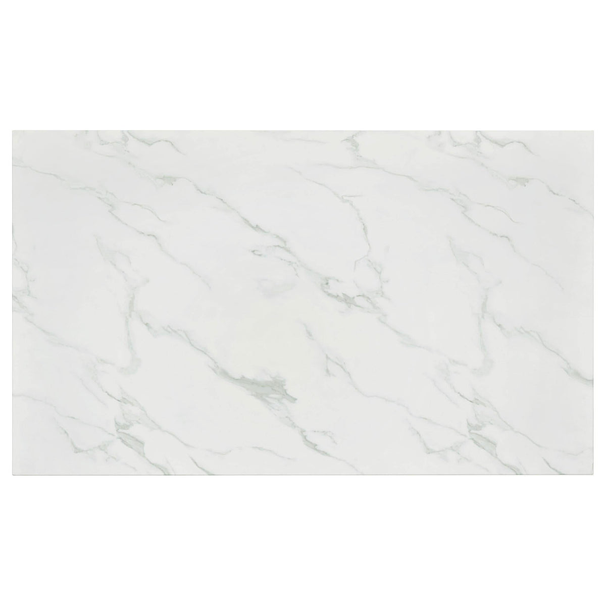 Mesa de comedor rectangular Athena de 64 pulgadas con imitación de mármol, cromada