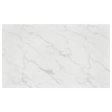 Mesa de comedor rectangular Athena de 64 pulgadas con imitación de mármol, cromada