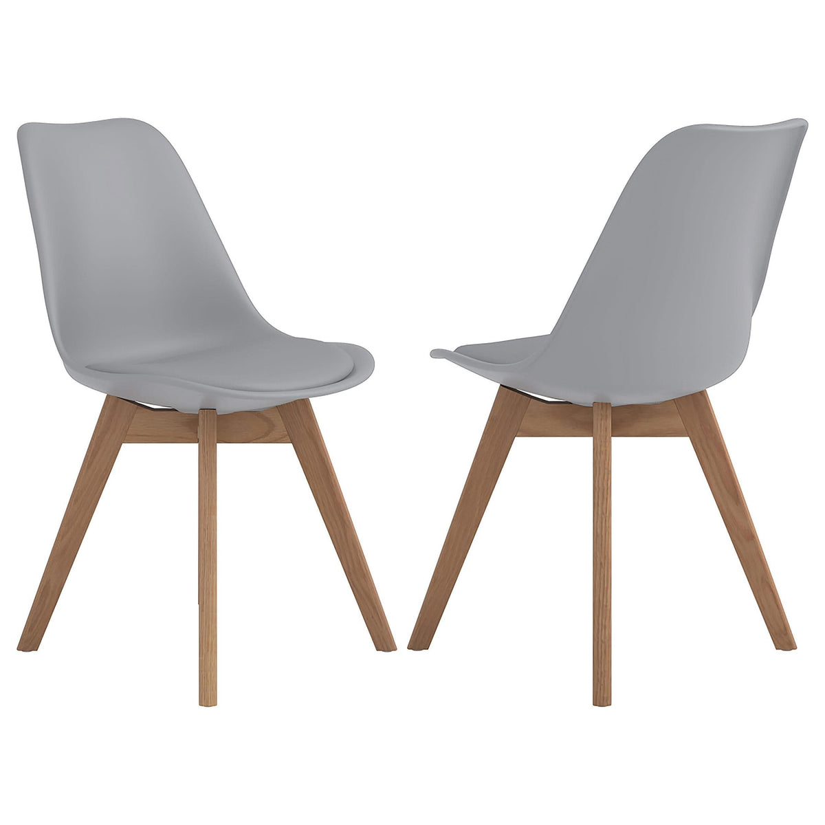 Silla de comedor Caballo de polipropileno gris (juego de 2)