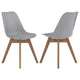 Silla de comedor Caballo de polipropileno gris (juego de 2)