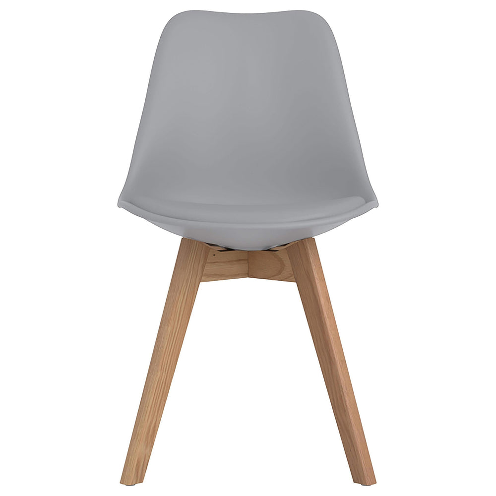 Silla de comedor Caballo de polipropileno gris (juego de 2)