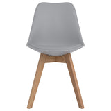 Silla de comedor Caballo de polipropileno gris (juego de 2)