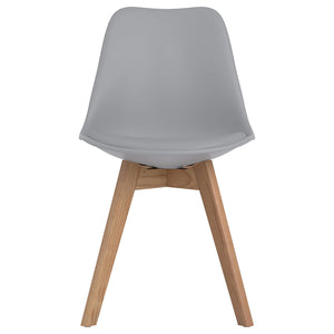 Silla de comedor Caballo de polipropileno gris (juego de 2)