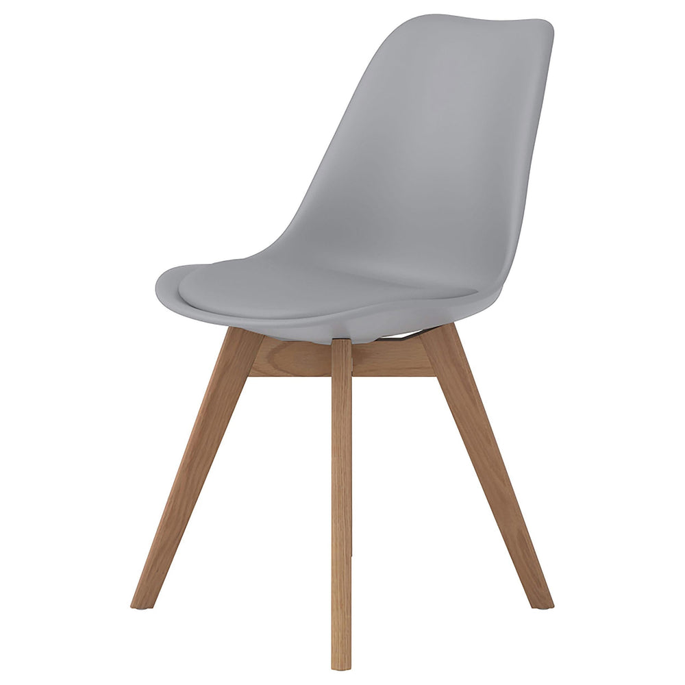 Silla de comedor Caballo de polipropileno gris (juego de 2)