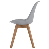 Silla de comedor Caballo de polipropileno gris (juego de 2)