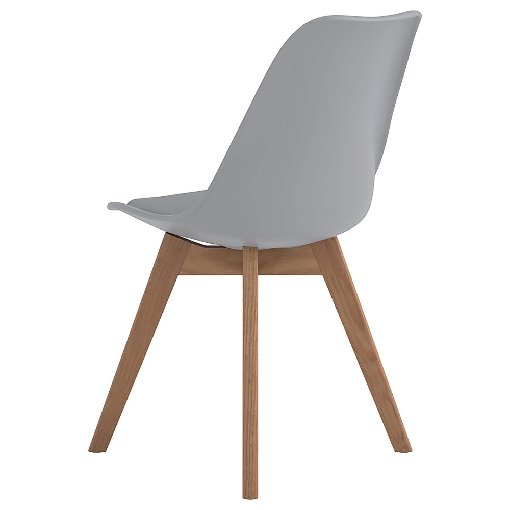 Silla de comedor Caballo de polipropileno gris (juego de 2)
