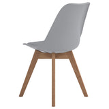Silla de comedor Caballo de polipropileno gris (juego de 2)