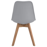 Silla de comedor Caballo de polipropileno gris (juego de 2)