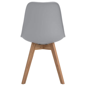 Silla de comedor Caballo de polipropileno gris (juego de 2)