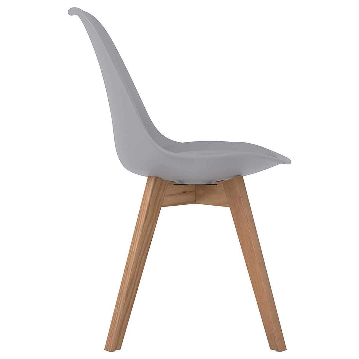 Silla de comedor Caballo de polipropileno gris (juego de 2)