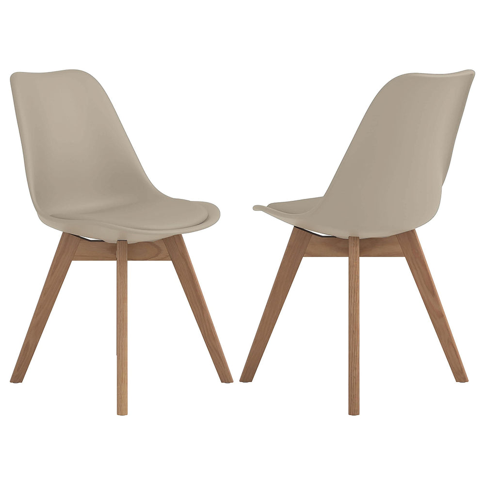 Silla de comedor Caballo de polipropileno color tostado (juego de 2)