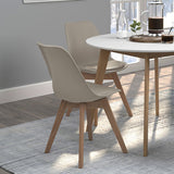 Silla de comedor Caballo de polipropileno color tostado (juego de 2)
