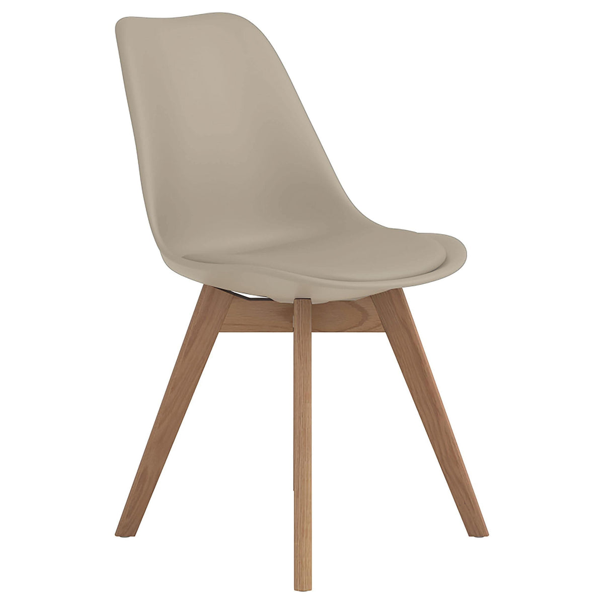Silla de comedor Caballo de polipropileno color tostado (juego de 2)