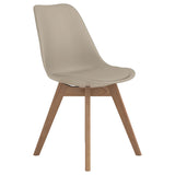 Silla de comedor Caballo de polipropileno color tostado (juego de 2)