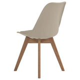 Silla de comedor Caballo de polipropileno color tostado (juego de 2)