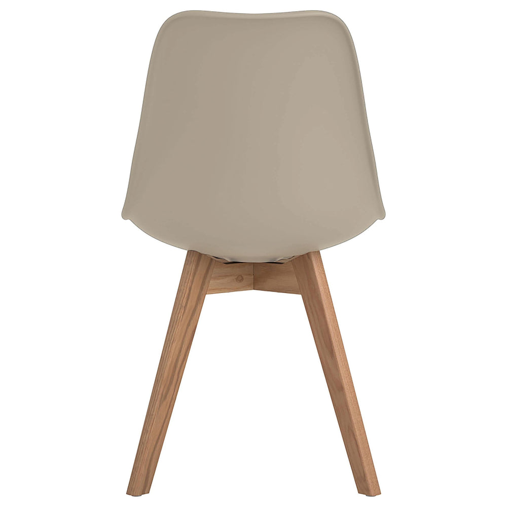 Silla de comedor Caballo de polipropileno color tostado (juego de 2)
