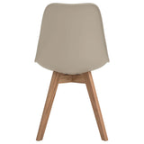 Silla de comedor Caballo de polipropileno color tostado (juego de 2)