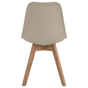 Silla de comedor Caballo de polipropileno color tostado (juego de 2)