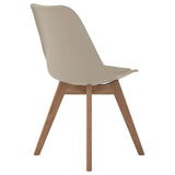 Silla de comedor Caballo de polipropileno color tostado (juego de 2)