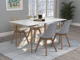 Silla de comedor Caballo de polipropileno color tostado (juego de 2)