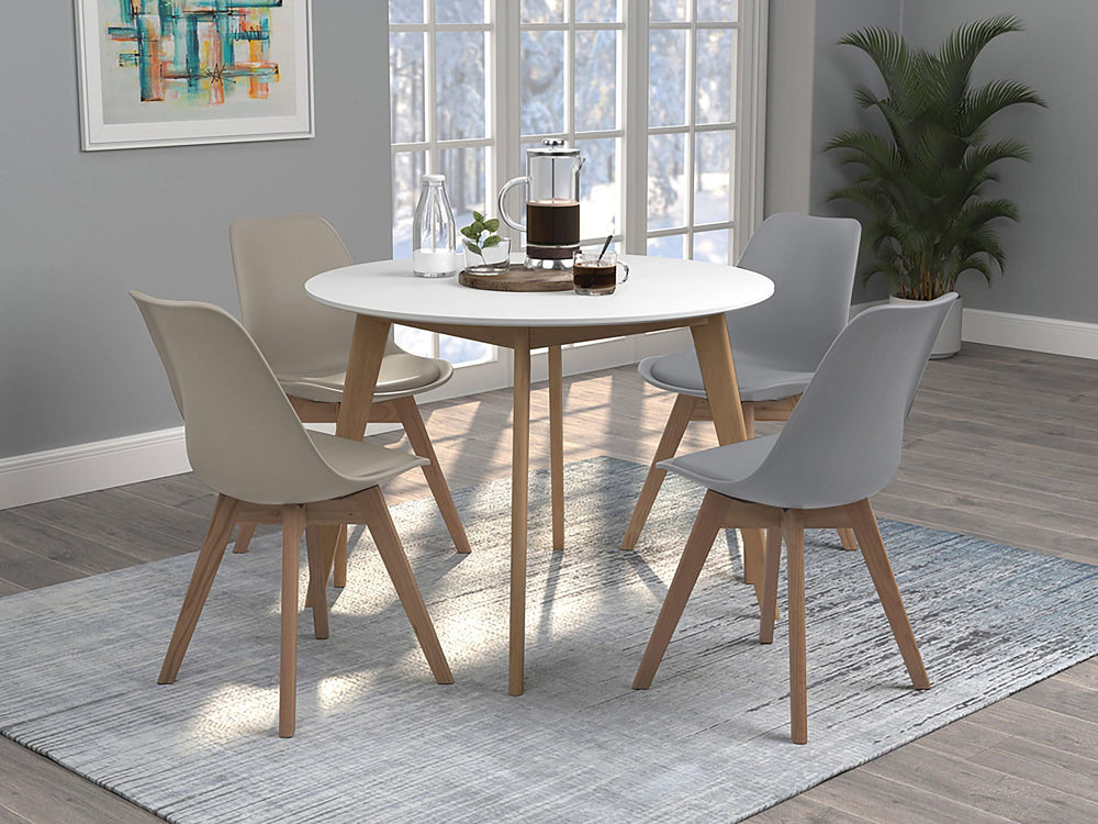 Silla de comedor Caballo de polipropileno color tostado (juego de 2)