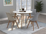 Silla de comedor Caballo de polipropileno color tostado (juego de 2)