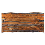 Ditman 80-inch Live Edge Dining Table Grey Sheesham