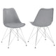 Silla de comedor Juniper de polipropileno gris (juego de 2)