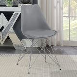 Silla de comedor Juniper de polipropileno gris (juego de 2)