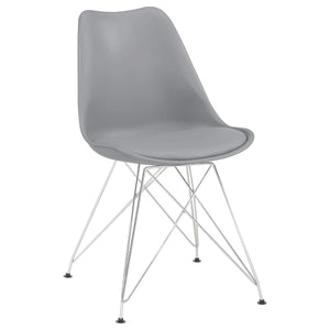 Silla de comedor Juniper de polipropileno gris (juego de 2)