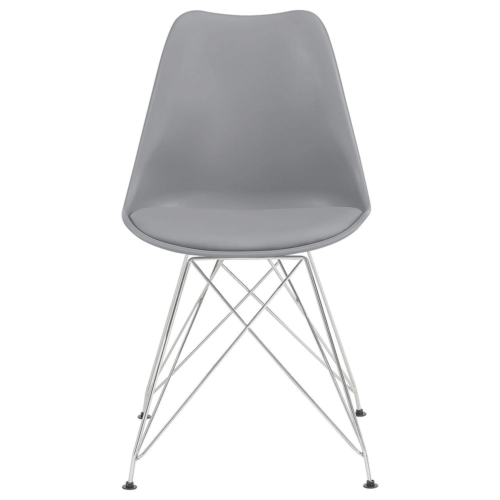 Silla de comedor Juniper de polipropileno gris (juego de 2)