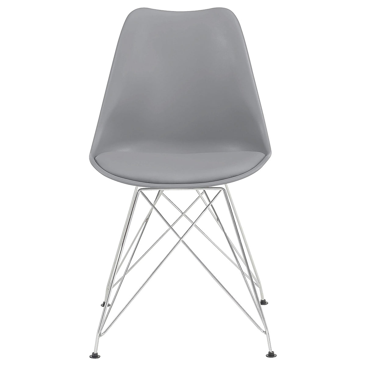 Silla de comedor Juniper de polipropileno gris (juego de 2)