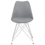 Silla de comedor Juniper de polipropileno gris (juego de 2)