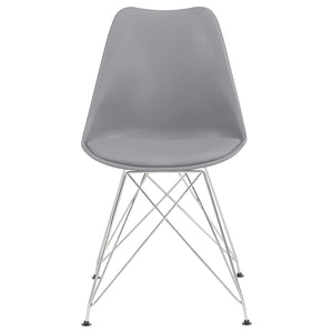 Silla de comedor Juniper de polipropileno gris (juego de 2)
