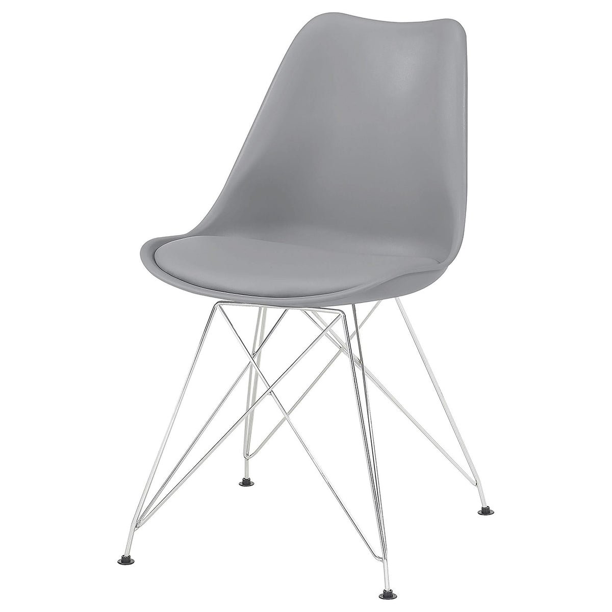 Silla de comedor Juniper de polipropileno gris (juego de 2)