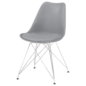 Silla de comedor Juniper de polipropileno gris (juego de 2)