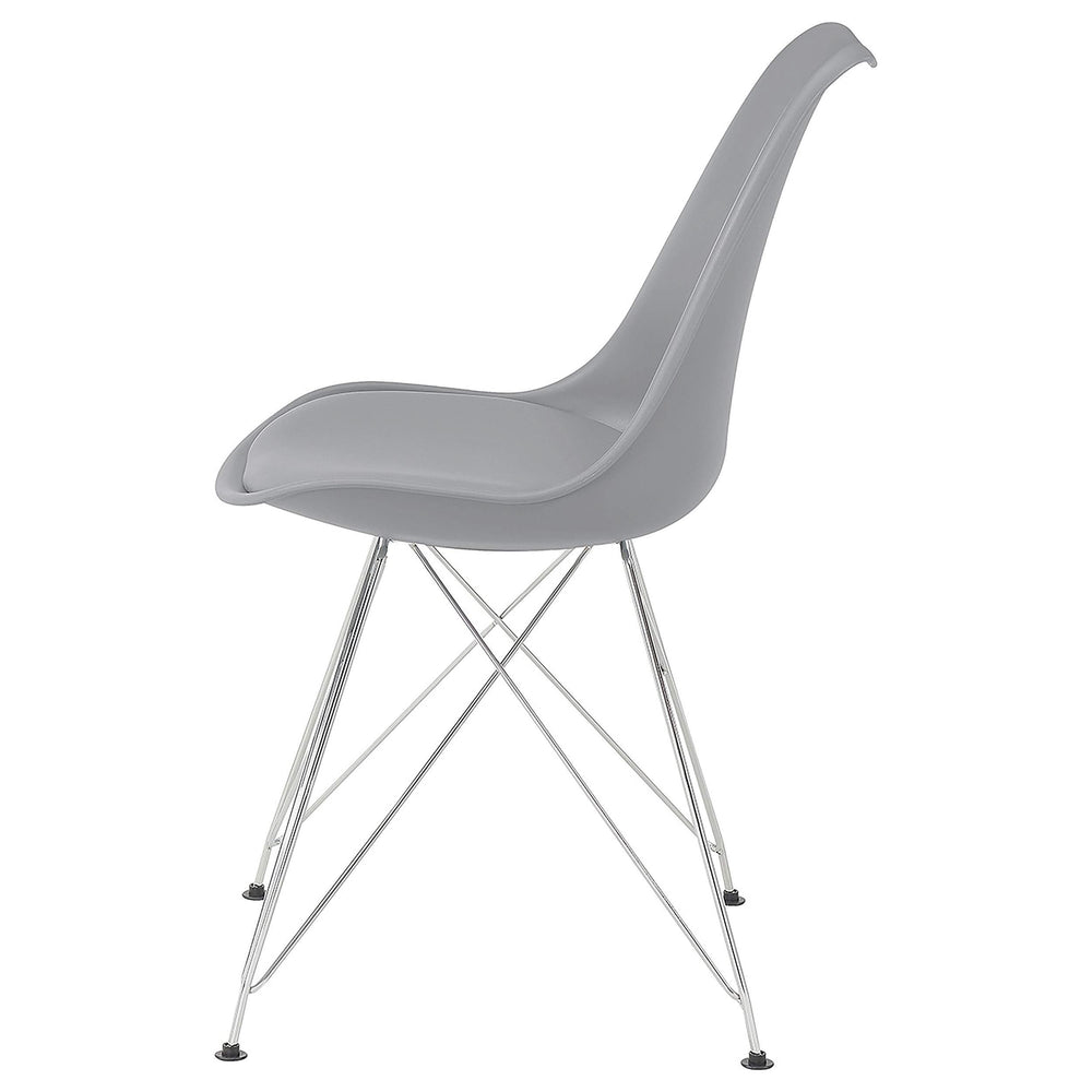 Silla de comedor Juniper de polipropileno gris (juego de 2)