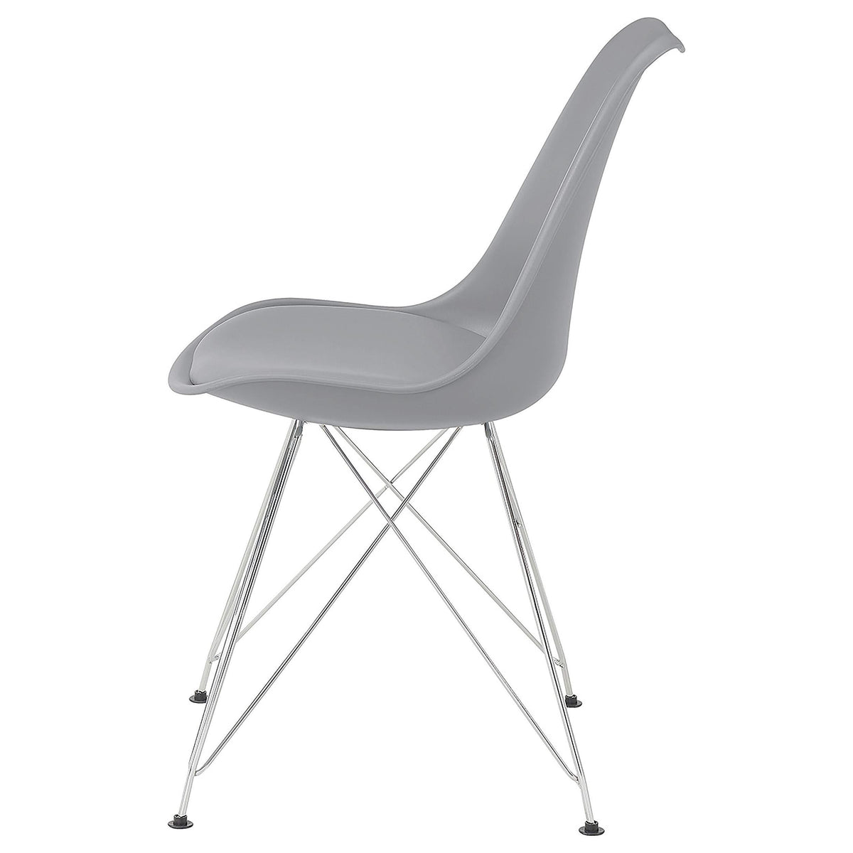 Silla de comedor Juniper de polipropileno gris (juego de 2)