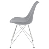 Silla de comedor Juniper de polipropileno gris (juego de 2)