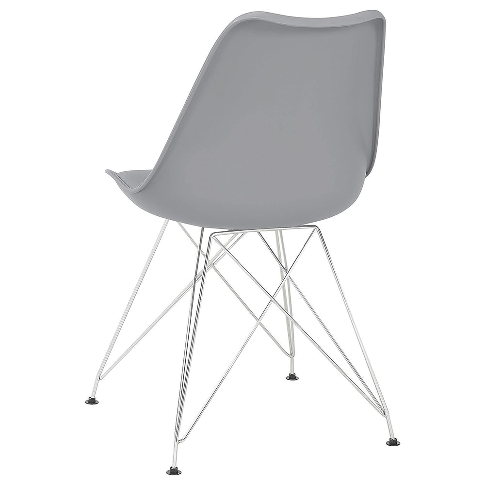 Silla de comedor Juniper de polipropileno gris (juego de 2)