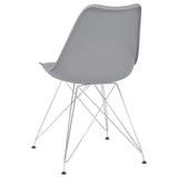 Silla de comedor Juniper de polipropileno gris (juego de 2)