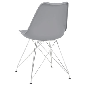 Silla de comedor Juniper de polipropileno gris (juego de 2)