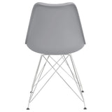 Silla de comedor Juniper de polipropileno gris (juego de 2)