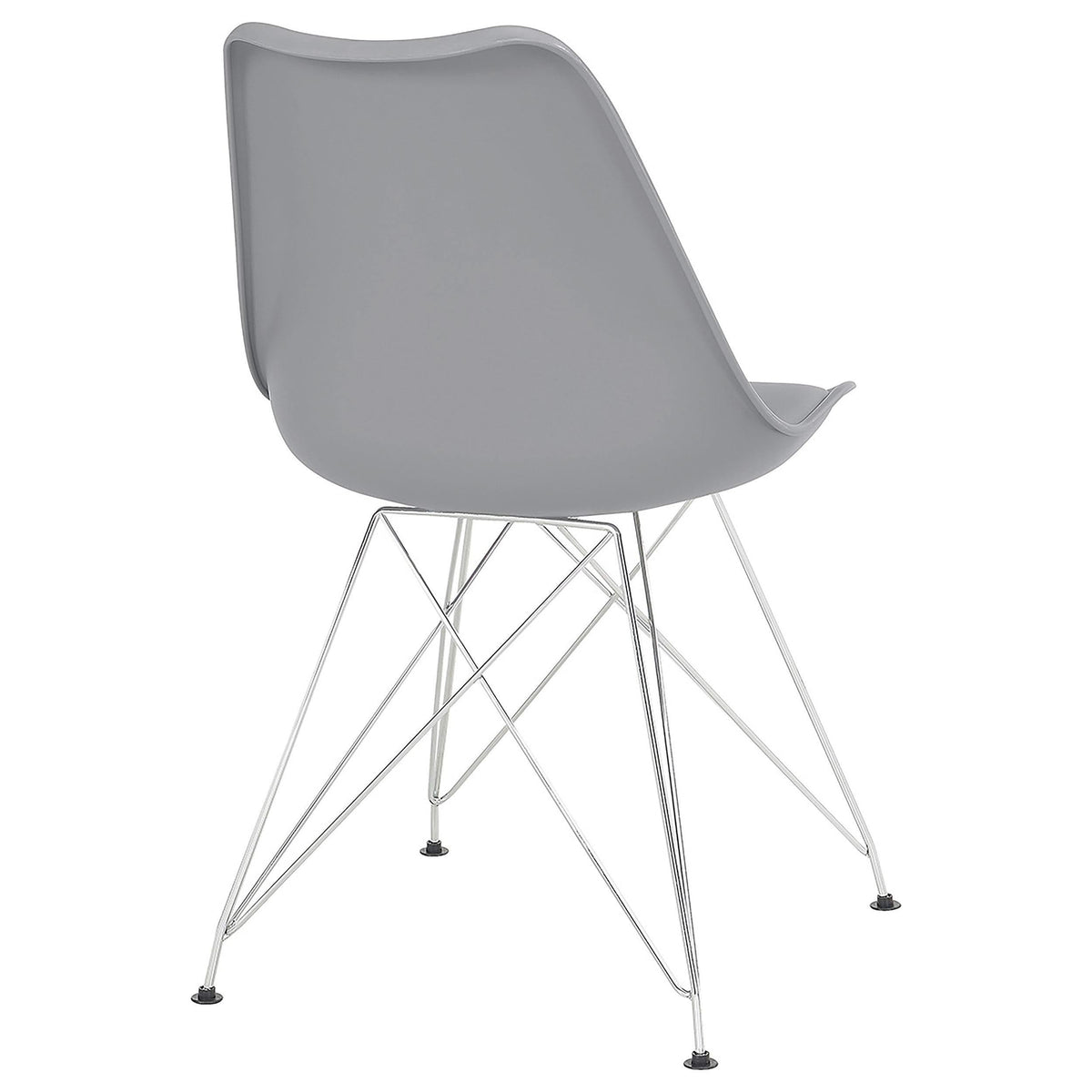 Silla de comedor Juniper de polipropileno gris (juego de 2)