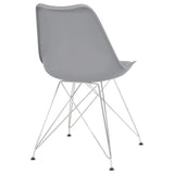 Silla de comedor Juniper de polipropileno gris (juego de 2)