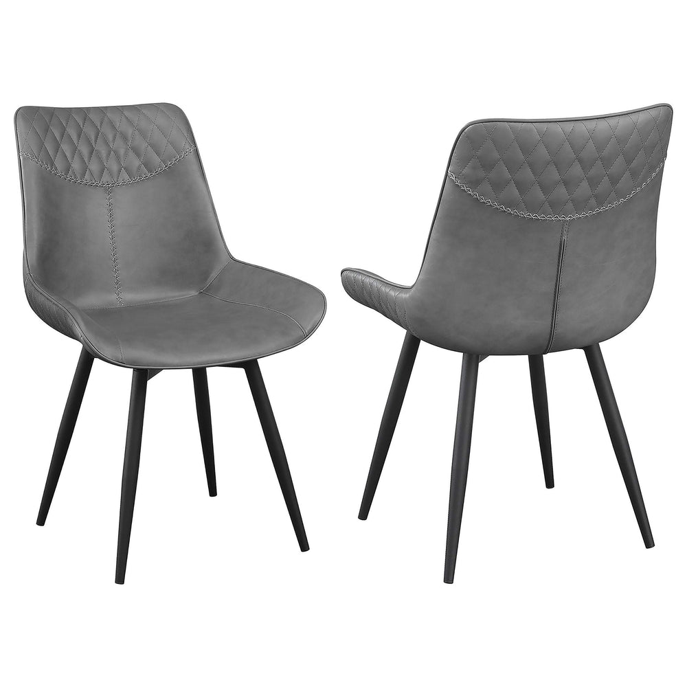 Silla de comedor giratoria tapizada Brassie gris (juego de 2)