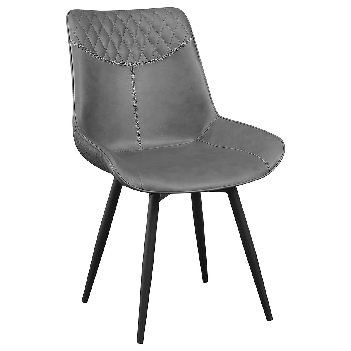 Silla de comedor giratoria tapizada Brassie gris (juego de 2)