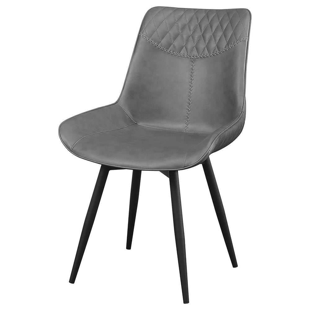 Silla de comedor giratoria tapizada Brassie gris (juego de 2)