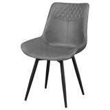 Silla de comedor giratoria tapizada Brassie gris (juego de 2)